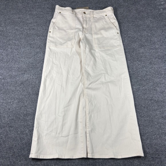 J.Crew Denim - J.Crew Jeans Women's 28P Re-Imagined Wide Leg Patch Pocket Denim Off White Ivory
